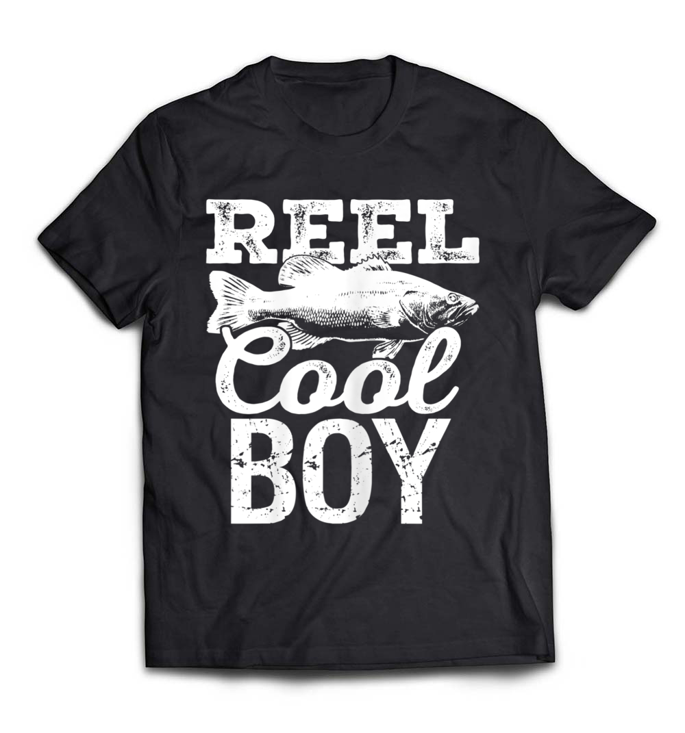 Reel Cool Boy Fishing Outdoor Angler T-Shirt: Perfect for Young Fishing Enthusiasts